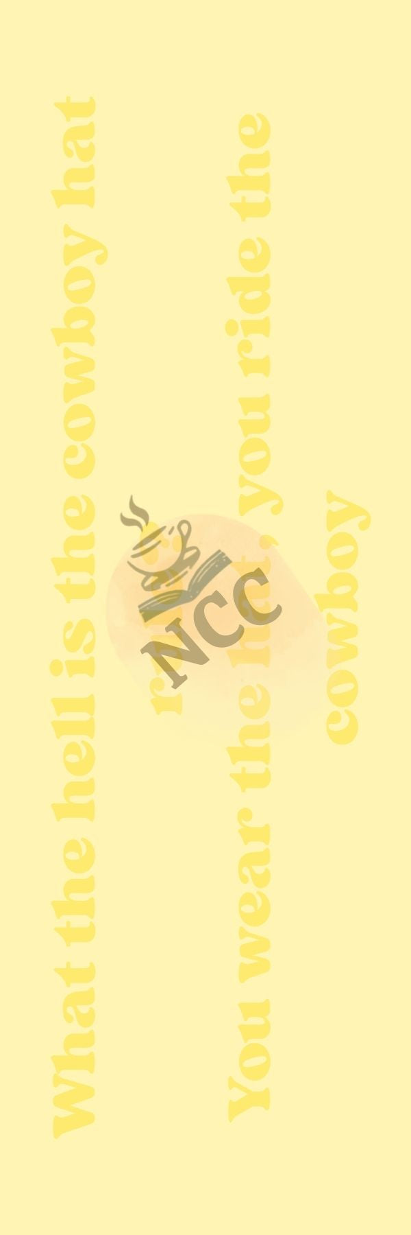 Cowboy Reader Ticket Back Watermark