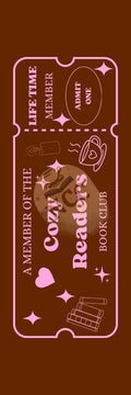 Cozy Reader Ticket Front Watermark
