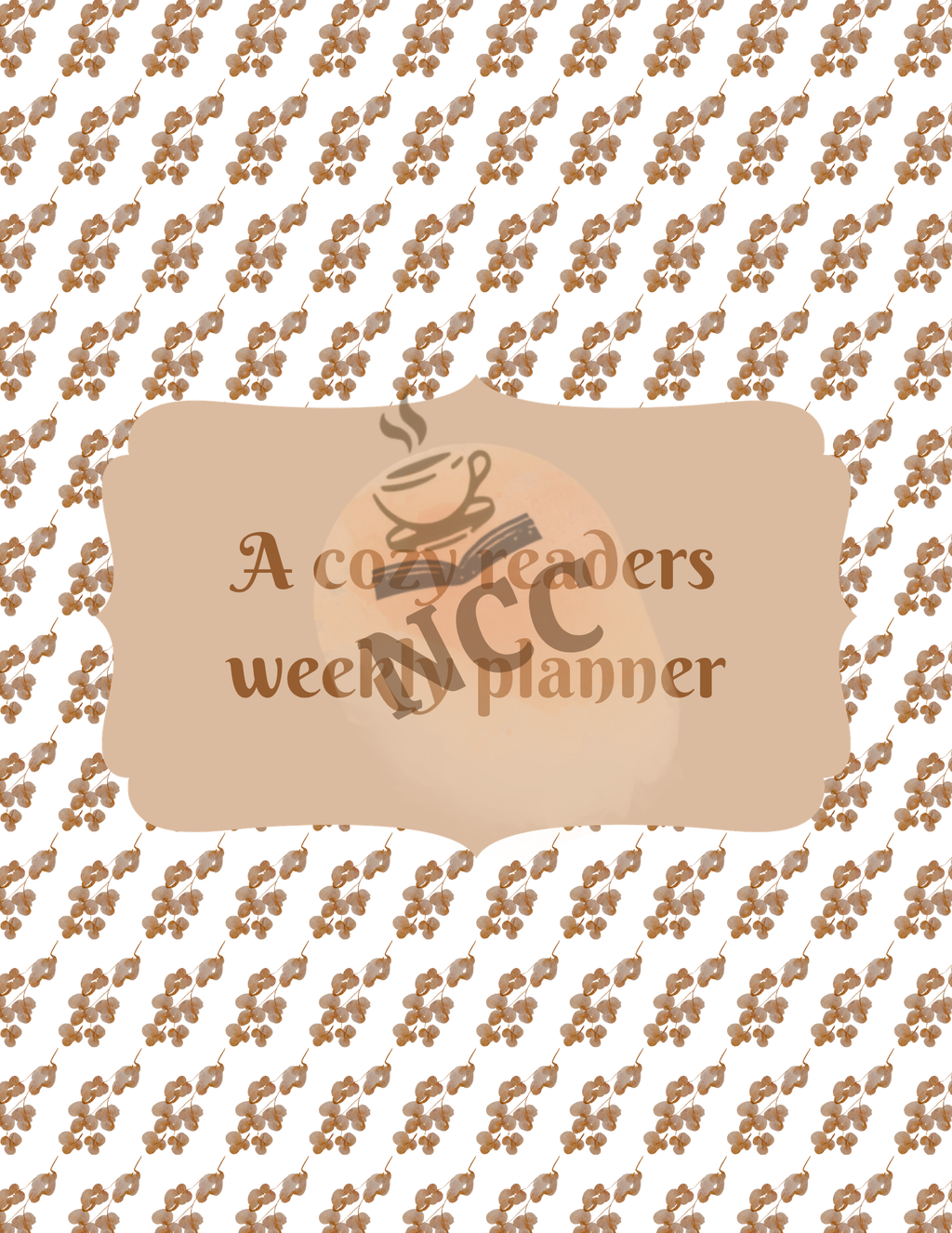 Cover page of The Cozy Chapter Edition Reader Planner — a warm, cozy design for book lovers