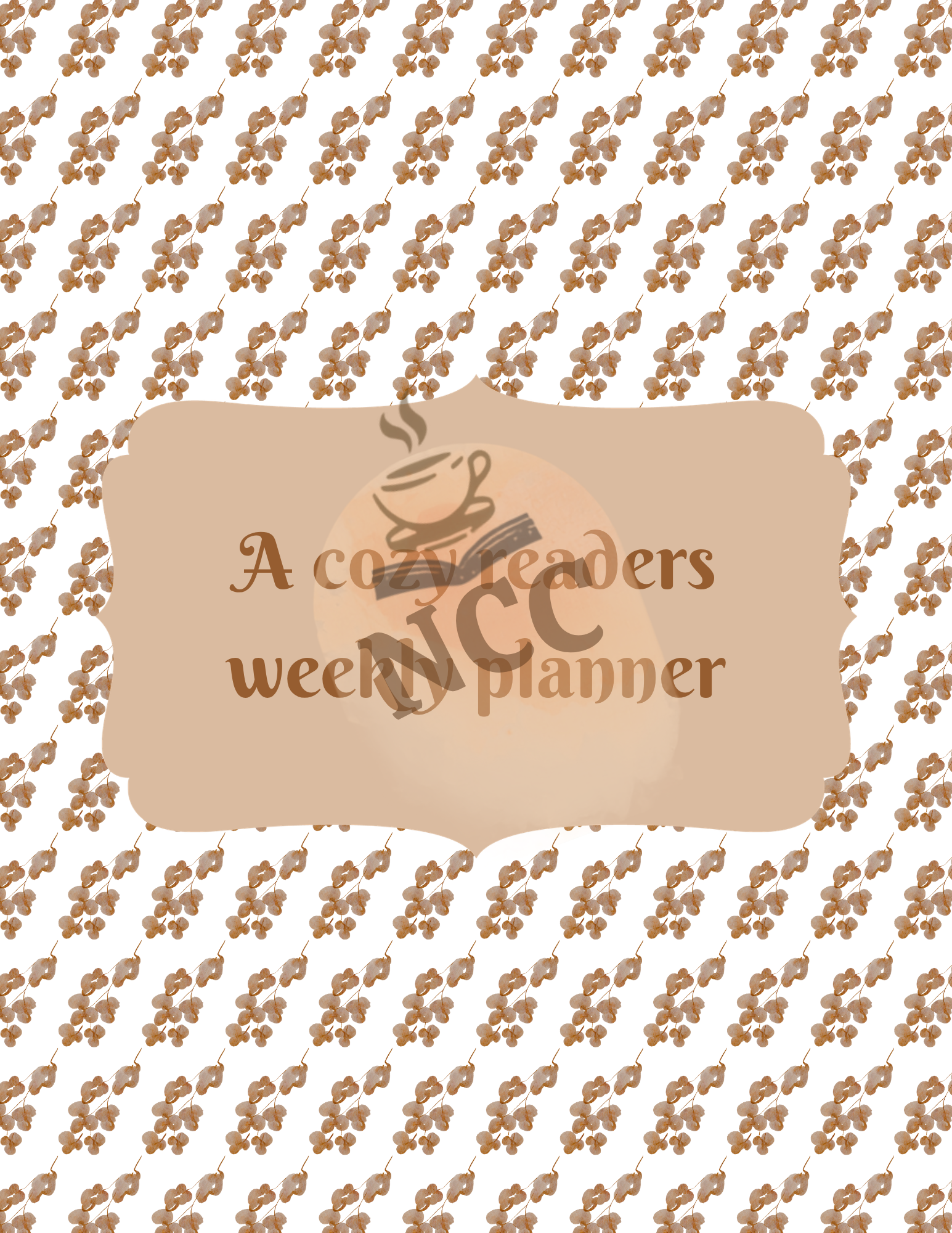Cover page of The Cozy Chapter Edition Reader Planner — a warm, cozy design for book lovers